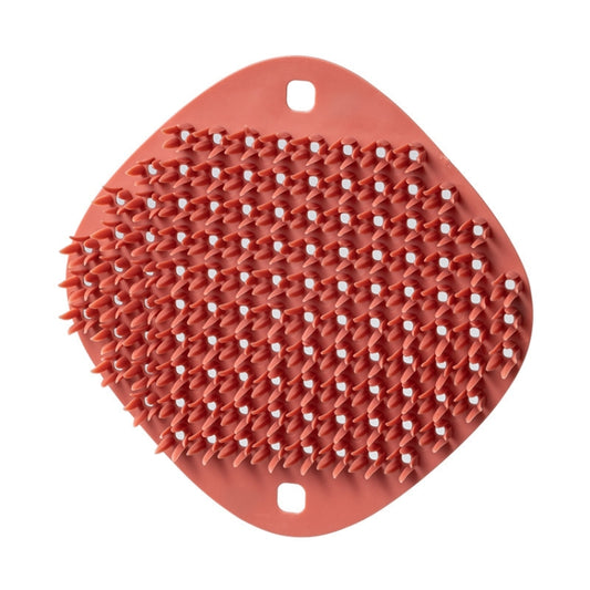 2 PCS Multifunctional Silicone Cleaning Brush Non-Oily Kitchen Cleaning Scouring Pad, Honey Bud Red, Bamboo Green, Pine Gray