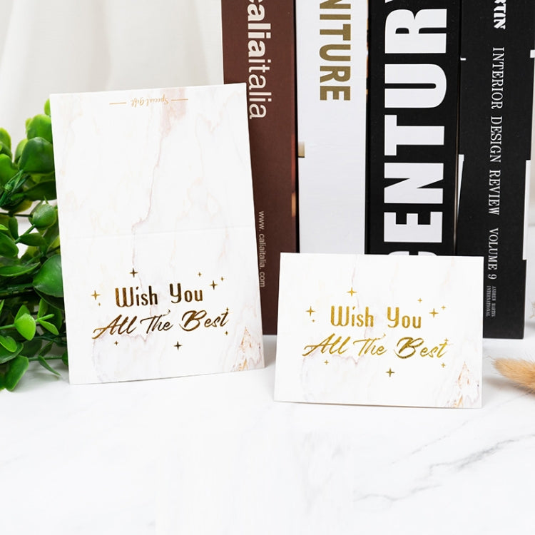 100 PCS Valentines Day Bronzing Greeting Card Flower Shop Birthday Thank You Card, Wish You All The Best, I Miss You Every Day, Thank You Very Much, I Keep You In My Heart Forever, Happy Every Day, Send You My Heart, Bright Future Happy Life�����������...
