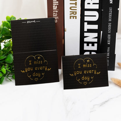 100 PCS Valentines Day Bronzing Greeting Card Flower Shop Birthday Thank You Card, Wish You All The Best, I Miss You Every Day, Thank You Very Much, I Keep You In My Heart Forever, Happy Every Day, Send You My Heart, Bright Future Happy Life�����������...