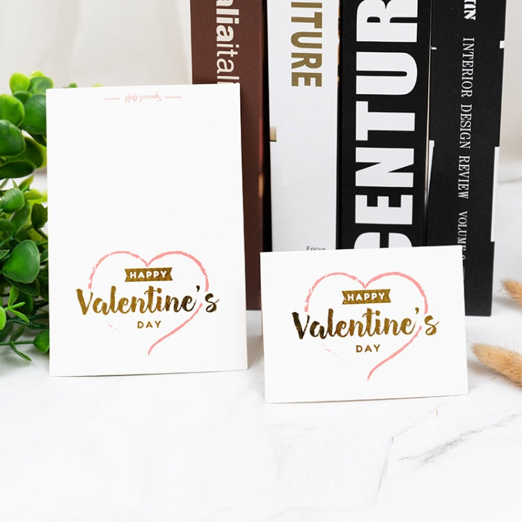 100 PCS Valentines Day Bronzing Greeting Card Flower Shop Birthday Thank You Card, Wish You All The Best, I Miss You Every Day, Thank You Very Much, I Keep You In My Heart Forever, Happy Every Day, Send You My Heart, Bright Future Happy Life�����������...