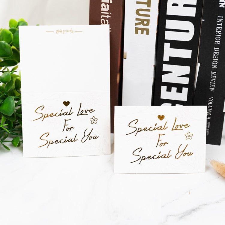 100 PCS Valentines Day Bronzing Greeting Card Flower Shop Birthday Thank You Card, Wish You All The Best, I Miss You Every Day, Thank You Very Much, I Keep You In My Heart Forever, Happy Every Day, Send You My Heart, Bright Future Happy Life�����������...