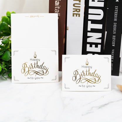 100 PCS Valentines Day Bronzing Greeting Card Flower Shop Birthday Thank You Card, Wish You All The Best, I Miss You Every Day, Thank You Very Much, I Keep You In My Heart Forever, Happy Every Day, Send You My Heart, Bright Future Happy Life�����������...