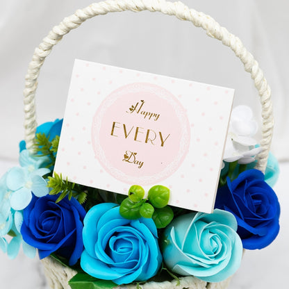 100 PCS Valentines Day Bronzing Greeting Card Flower Shop Birthday Thank You Card, Wish You All The Best, I Miss You Every Day, Thank You Very Much, I Keep You In My Heart Forever, Happy Every Day, Send You My Heart, Bright Future Happy Life�����������...