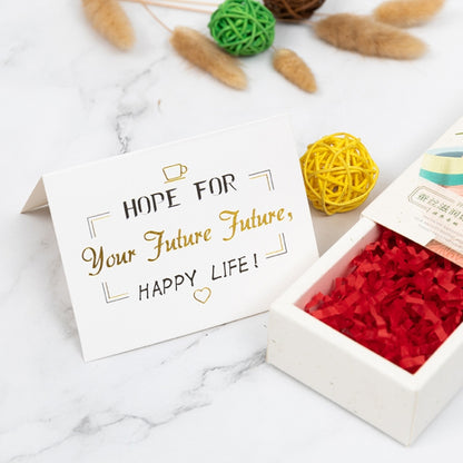100 PCS Valentines Day Bronzing Greeting Card Flower Shop Birthday Thank You Card, Wish You All The Best, I Miss You Every Day, Thank You Very Much, I Keep You In My Heart Forever, Happy Every Day, Send You My Heart, Bright Future Happy Life�����������...