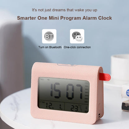 ساعة منبه ZKLiLi Lazy Snooze Applet بجانب السرير مزودة بخاصية البلوتوث وساعة منبه رقمية صامتة متعددة الوظائف، باللون الأزرق والوردي والرمادي
