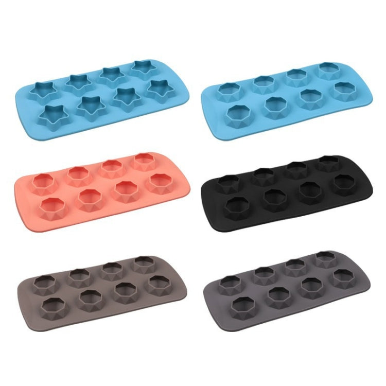 2 PCS Creative Silicone Ice Tray Mold 8 Continuous Mould Home-Made DIY Ice Tray Box, Style:, Brick  (Blue), Brick (Candy Color), Brick  (Jelly), Heart-shaped(Candy Effect), Heart-shaped(Jelly Effect), Five-star (Candy Effect)���������������������������...