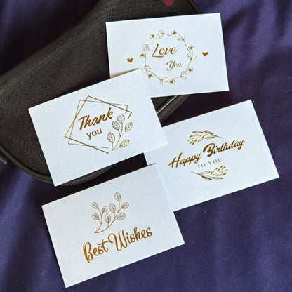 150 PCS Wedding Blessing Card Thank You Message Gift Decoration Card Bronzing Flower Greeting Card, Blessing （White）, Thank You （White）, Love You （White）, Happy Birthday （White）, Blessing （Black）, Thank You （Black）, Love You （Black）��������������������...