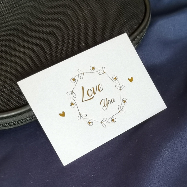 150 PCS Wedding Blessing Card Thank You Message Gift Decoration Card Bronzing Flower Greeting Card, Blessing （White）, Thank You （White）, Love You （White）, Happy Birthday （White）, Blessing （Black）, Thank You （Black）, Love You （Black）��������������������...