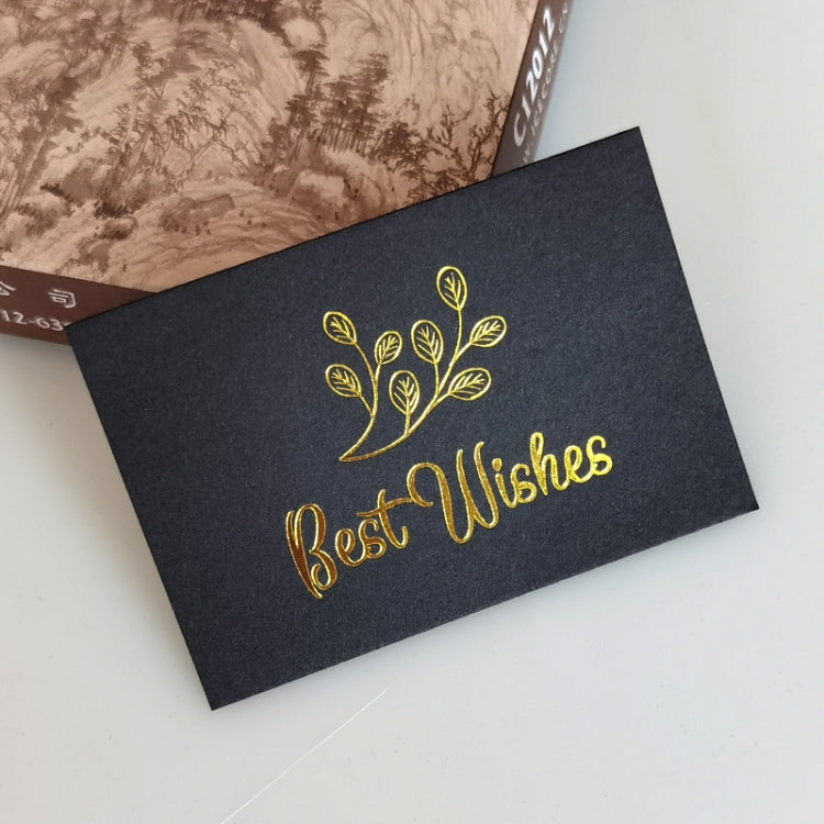 150 PCS Wedding Blessing Card Thank You Message Gift Decoration Card Bronzing Flower Greeting Card, Blessing （White）, Thank You （White）, Love You （White）, Happy Birthday （White）, Blessing （Black）, Thank You （Black）, Love You （Black）��������������������...