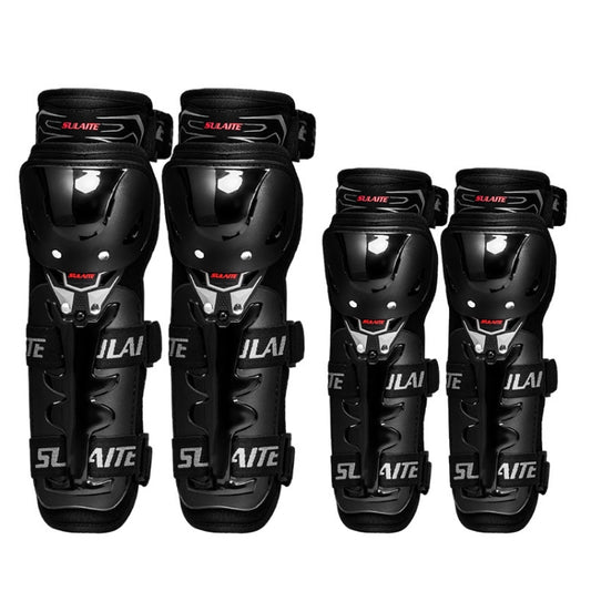 SULAITE Motorcycle Riding Protective Gear Four Seasons Anti-Fall Warm Windshield Rider Equipment,, Knee Pads+Elbow Pads, Knee Pads