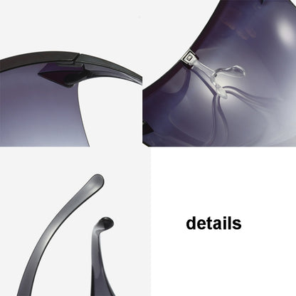Men And Women All-Round Protection Anti-Fog Face Shield Integrated Anti-Spitting Goggles, Sunscreen Sunglasses(Gradient Gray)