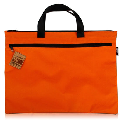 Deli 5840 Portable Canvas Zipper File Bag Double Simple Storage Bag