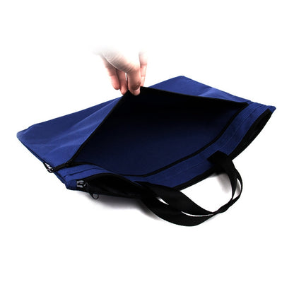 Deli 5840 Portable Canvas Zipper File Bag Double Simple Storage Bag