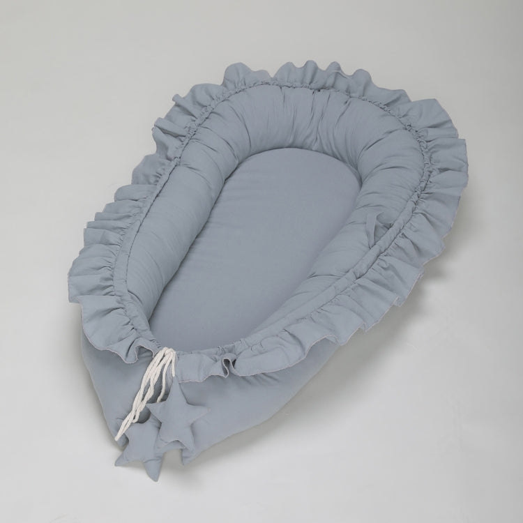 Lace Cotton Baby Uterus Bionic Bed Portable Newborn Bed Mat, Pink, Beige, Gray, Blue-green