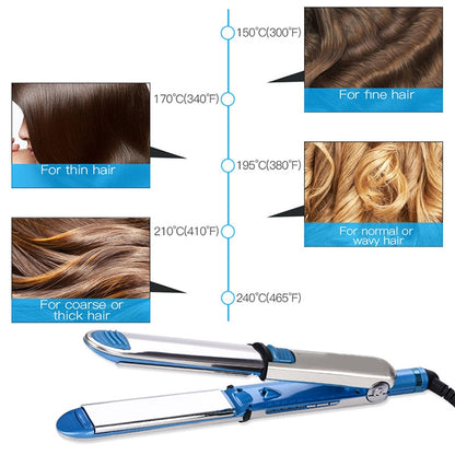 2 in 1 Titanium Hair Straighter Curler Iron