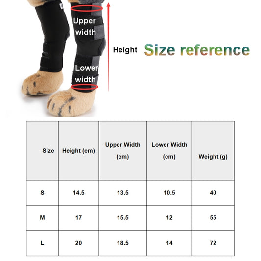 Pet Knee Pads Dog Leg Guards Pet Protective Gear Surgery Injury Sheath, L, S, M