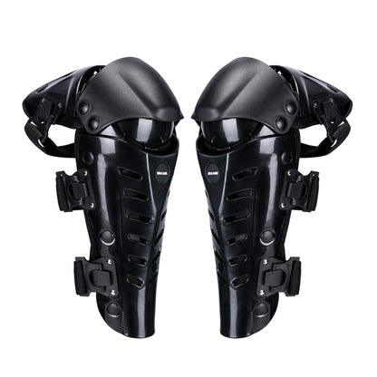 SULAITE Motorcycle Outdoor Riding Anti-Fall Protective Gear Knee Pads, Black, Black Red