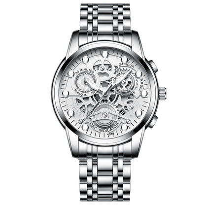 FNGEEN 4088 Men Hollow Quartz Watch Student Waterproof Luminous Watch