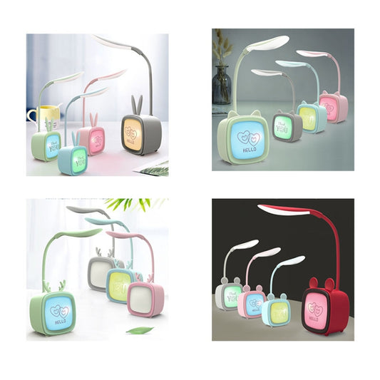 2 PCS Cute Pet USB Table Lamp Energy-Saving Eye Protection LED Bedroom Dormitory Night Light, Random Color Delivery, Rabbit, Cute Bear, Fawn, Archie