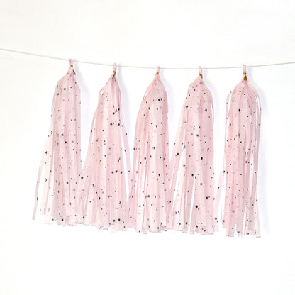 Color Polka Dot Paper Tassels Birthday Room Decoration Ribbon Garland