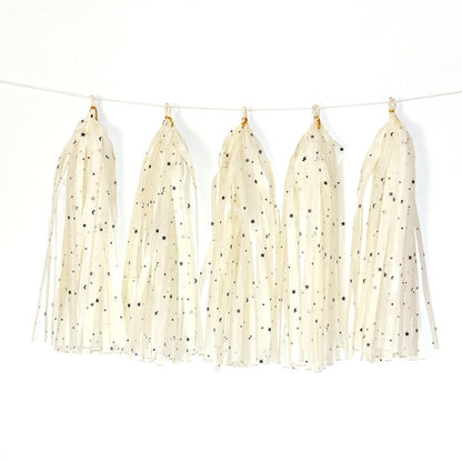 Color Polka Dot Paper Tassels Birthday Room Decoration Ribbon Garland