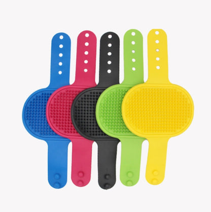 5pcs Pet Bathing Massage Brush For Dogs Cleaning And Beauty Tools, Yellow, Blue, Green, Rose Red, Black
