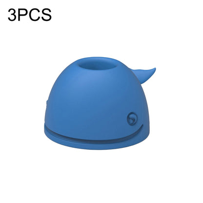 3 PCS Silicone Whale Toothbrush Holder Desktop Office Pen Holder, Pink, Dark Blue, Light Blue