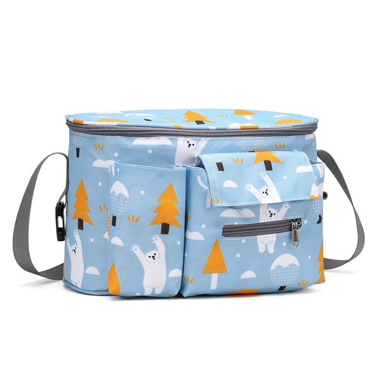 Multifunctional Baby Stroller Hanging Bag Baby Supplies Storage Bag, Little White Horse, Flower Mushroom, Swing Bear, Yellow Alpaca, Black Swan