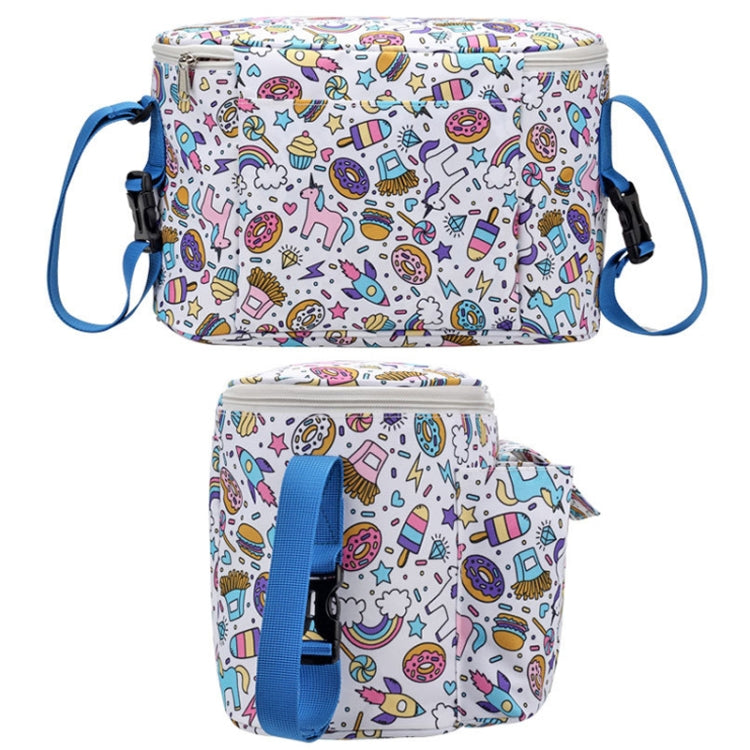 Multifunctional Baby Stroller Hanging Bag Baby Supplies Storage Bag, Little White Horse, Flower Mushroom, Swing Bear, Yellow Alpaca, Black Swan