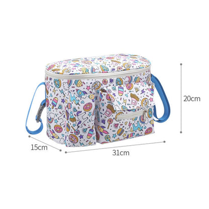 Multifunctional Baby Stroller Hanging Bag Baby Supplies Storage Bag, Little White Horse, Flower Mushroom, Swing Bear, Yellow Alpaca, Black Swan