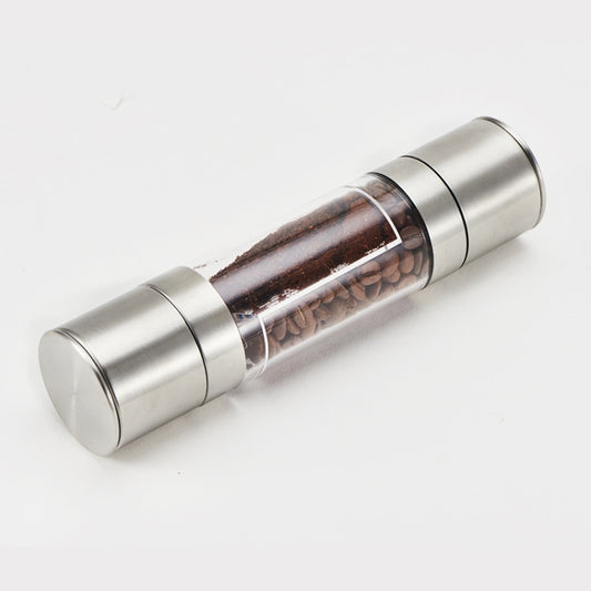 2 in 1 Stainless Steel Manual Pepper Mill Double-Head Pepper Mill, Pepper Mill