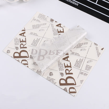 100 Sheets / Pack Cake Greaseproof Paper Baking Packaging Plate Paper Hamburger Paper, Colour: Classical Newspaper, Classical Newspaper, Color Pastry, Orange Tower, White English, Coffee English, Wheat English, Pure White, Thick Kraft Paper, Gray Tower...