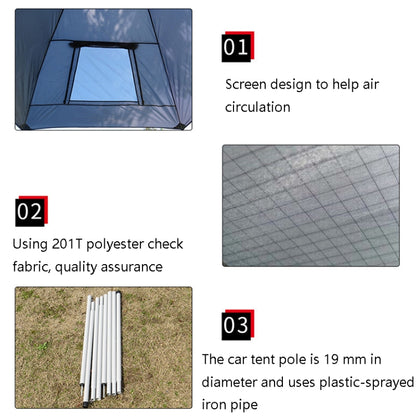 LADUTA Outdoor Self-Driving Tour Barbecue Camping Car Side Tent Car Tail Extension Tent Supplies