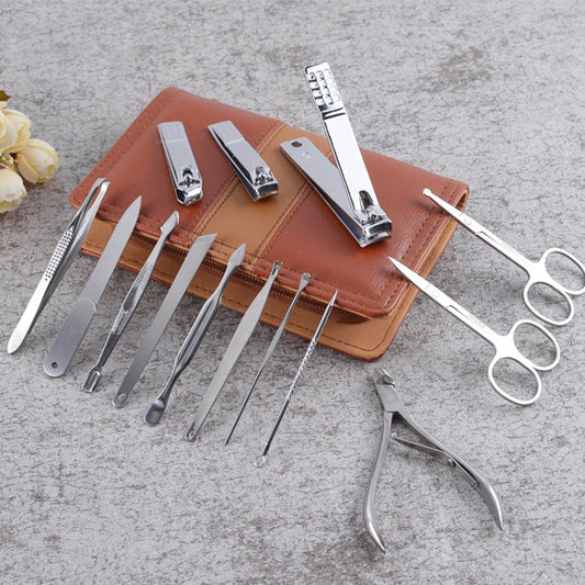 14 In 1 Nail Clippers Set Stainless Steel Beauty Manicure Tool