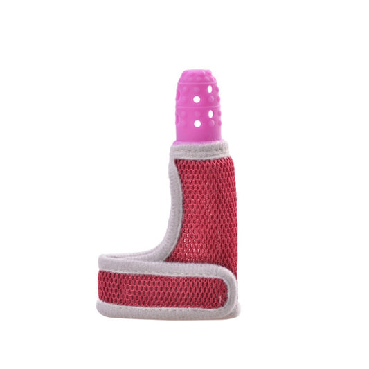 ZT001 Baby Silicone Molar Finger Cots Children Anti-Bite Hand Breathable Thumb Cots Teether Maternal And Baby Products, Pink, Yellow, Red, Blue, Blue Transparent, Red Transparent, Coffee Color-Red, Coffee Color-Purple, Coffee Color-Transparent