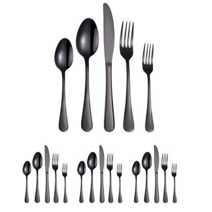 20 in 1 Stainless Steel Cutlery Steak Cutlery Set, True Color, Golden, Rose Gold, Colorful, Black