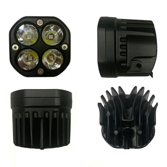 40W White Light Motorcycle LED Spotlight Headlight Car Front Bumper Light Off-Road Vehicle Modified Roof Light, White Light