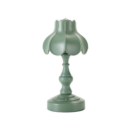 Retro Charging Table Lamp Bedroom Bed LED Eye Protection Light, LD05 Lotus Gray Green, LD05 Lotus Rose Red, LD05 Lotus Light Green, LD05 Lotus White, LD05 Lotus Pink, LD05 Lotus Light Blue, LD05 Lotus Yellow, LD05 Lotus Gray Blue�����������������������...