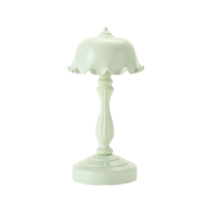 Retro Charging Table Lamp Bedroom Bed LED Eye Protection Light, LD05 Lotus Gray Green, LD05 Lotus Rose Red, LD05 Lotus Light Green, LD05 Lotus White, LD05 Lotus Pink, LD05 Lotus Light Blue, LD05 Lotus Yellow, LD05 Lotus Gray Blue�����������������������...