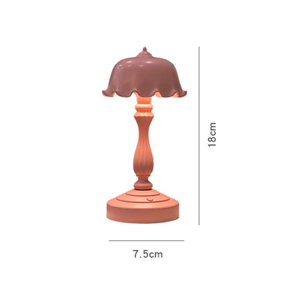 Retro Charging Table Lamp Bedroom Bed LED Eye Protection Light, LD05 Lotus Gray Green, LD05 Lotus Rose Red, LD05 Lotus Light Green, LD05 Lotus White, LD05 Lotus Pink, LD05 Lotus Light Blue, LD05 Lotus Yellow, LD05 Lotus Gray Blue�����������������������...