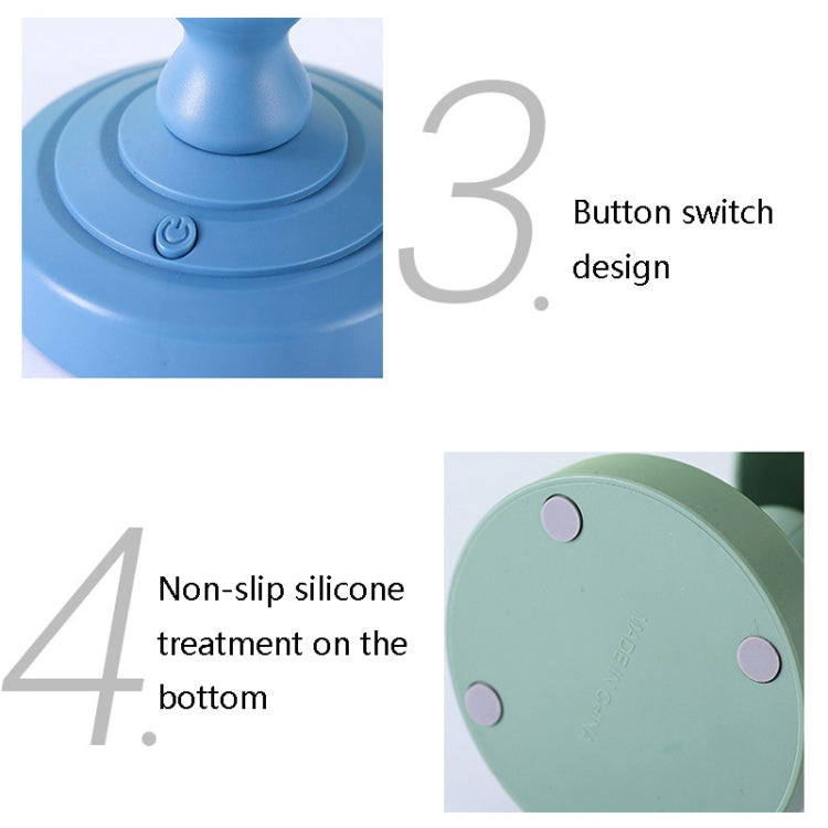 Retro Charging Table Lamp Bedroom Bed LED Eye Protection Light, LD05 Lotus Gray Green, LD05 Lotus Rose Red, LD05 Lotus Light Green, LD05 Lotus White, LD05 Lotus Pink, LD05 Lotus Light Blue, LD05 Lotus Yellow, LD05 Lotus Gray Blue�����������������������...
