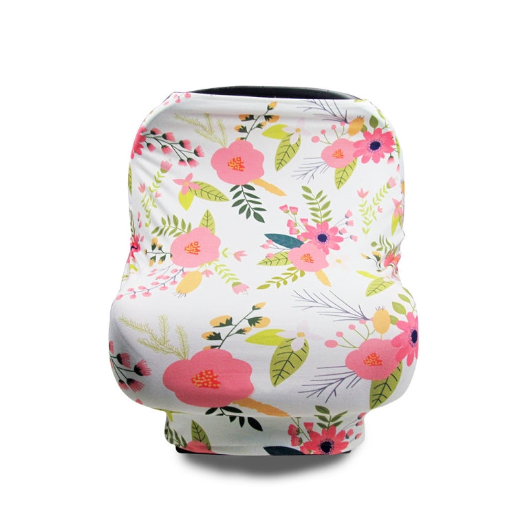 Multifunctional Enlarged Stroller Windshield Breastfeeding Towel Baby Seat Cover, Arrow, Pink Peony, Black and White Stripes, Leaf Flowers, Blue Dots, Purple Flowers, Gray Pattern, Bear, Black Triangle, Puppy, Red Geometry, Black and White Grid, Galaxy...