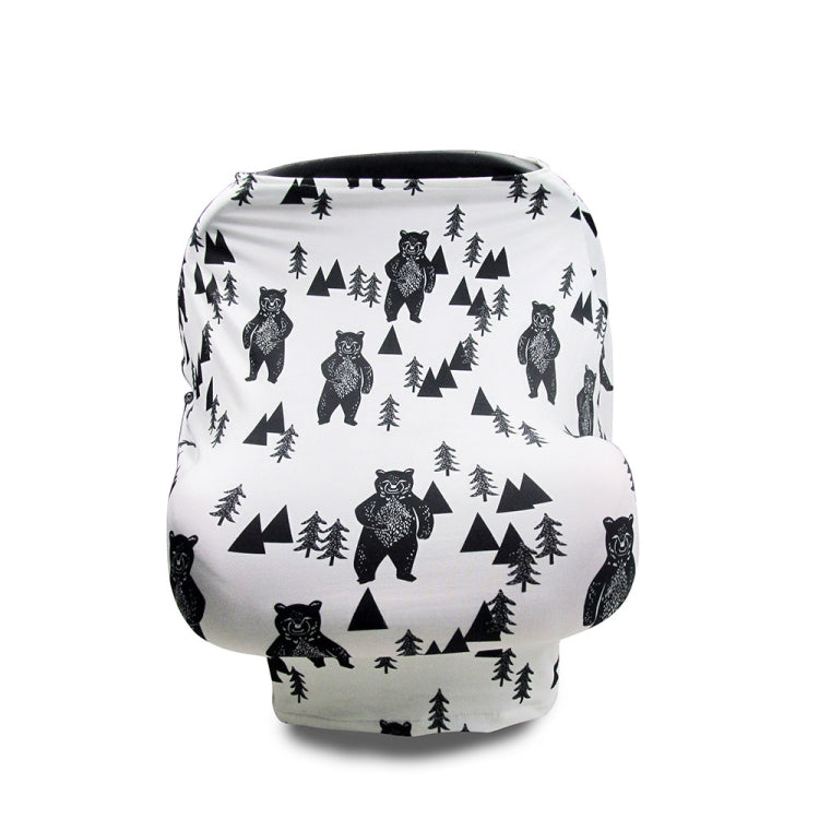 Multifunctional Enlarged Stroller Windshield Breastfeeding Towel Baby Seat Cover, Arrow, Pink Peony, Black and White Stripes, Leaf Flowers, Blue Dots, Purple Flowers, Gray Pattern, Bear, Black Triangle, Puppy, Red Geometry, Black and White Grid, Galaxy...