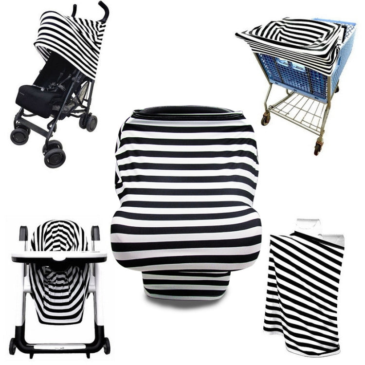 Multifunctional Enlarged Stroller Windshield Breastfeeding Towel Baby Seat Cover, Arrow, Pink Peony, Black and White Stripes, Leaf Flowers, Blue Dots, Purple Flowers, Gray Pattern, Bear, Black Triangle, Puppy, Red Geometry, Black and White Grid, Galaxy...