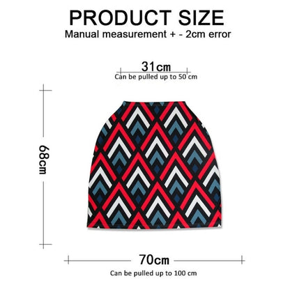 Multifunctional Enlarged Stroller Windshield Breastfeeding Towel Baby Seat Cover, Arrow, Pink Peony, Black and White Stripes, Leaf Flowers, Blue Dots, Purple Flowers, Gray Pattern, Bear, Black Triangle, Puppy, Red Geometry, Black and White Grid, Galaxy...