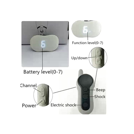 Remote Control Dog Training Device Bark Stopper Rechargeable Collar Waterproof Electric Shock Vibration Trainer, One for One