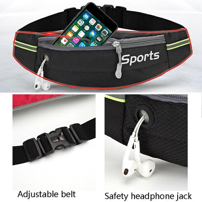 Sports Waist Bag Running Equipment Lightweight Large-Capacity Water-Repellent Breathable Outdoor Bag, 7 inch