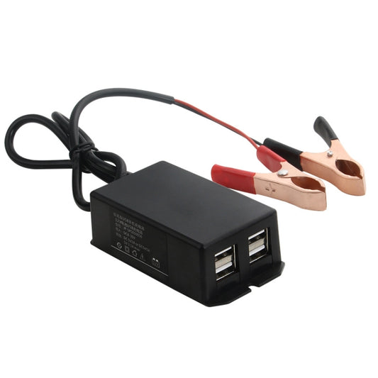 12/24V 4 USB Interface Motorcycle Car Mobile Phone Charger, Phone Charger
