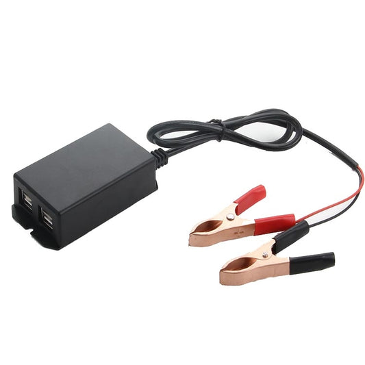 12/24V 4 USB Interface Motorcycle Car Mobile Phone Charger, Phone Charger