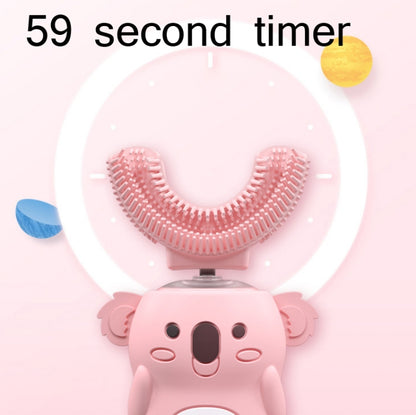 Children Mouth Electric Toothbrush U-Shaped Sonic Smart Electric Toothbrush, Blue, Pink